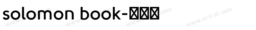 solomon book字体转换